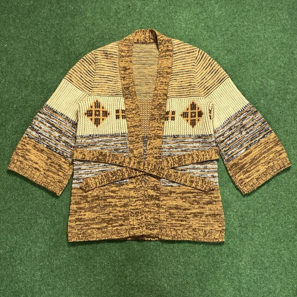 Women’s Montgomery Ward Geometric Cowichan Wrap Sweater Beige-Tone Medium
